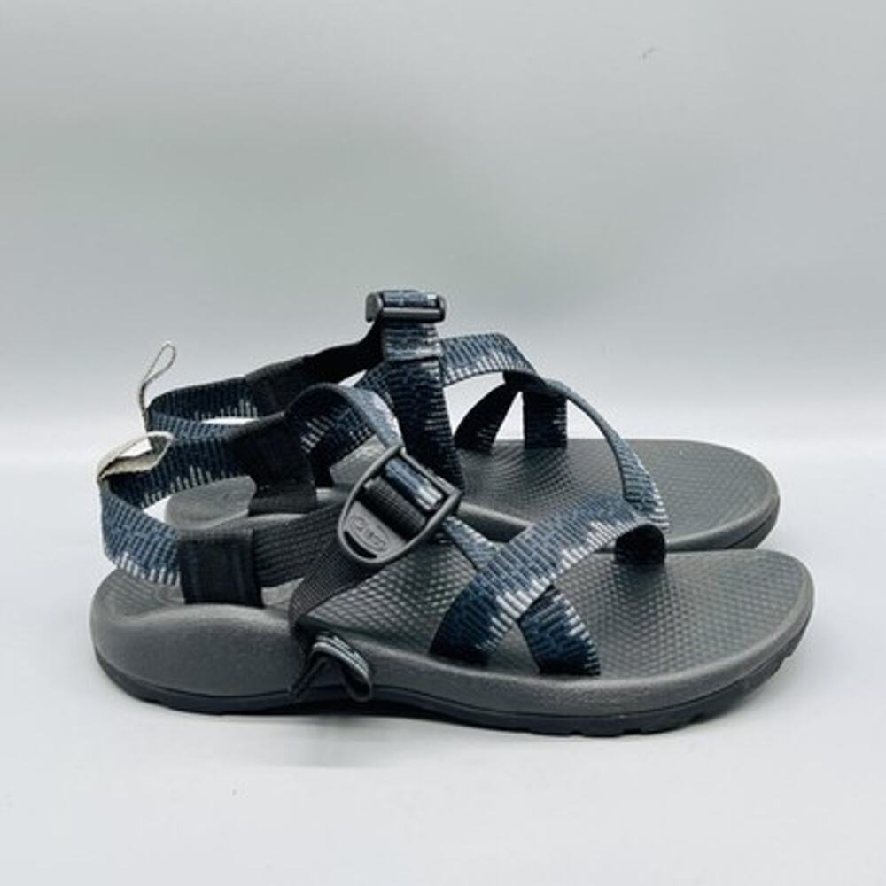Chaco Sandals Boys 5 Blue Striped Slingback Adjustable Strap Hiking Water Shoes
